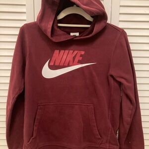 Nike Maroon Hoodie with Logo